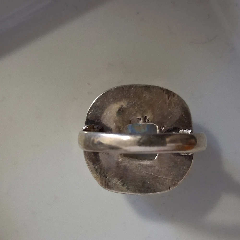 MOONSTONE RING 925 STERLING SILVER SIZE 7.5